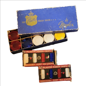 Vintage poker chips Maplex and Percy Hermant Toronto, Canada interlocking